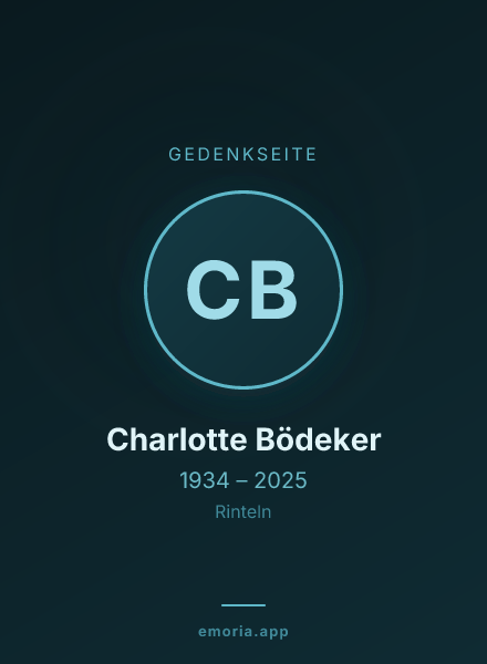 Gedenkportrait von Charlotte Bödeker