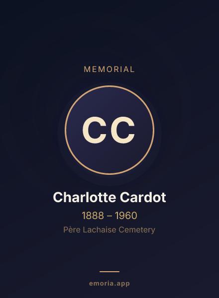 Memorial portrait of Charlotte Cardot