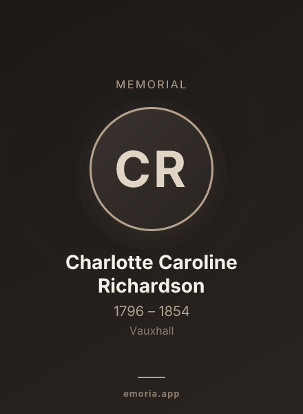 Memorial portrait of Charlotte Caroline Richardson