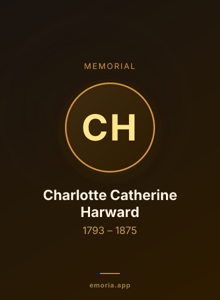 Memorial portrait of Charlotte Catherine Harward
