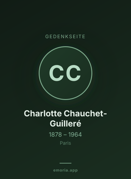 Gedenkportrait von Charlotte Chauchet-Guilleré