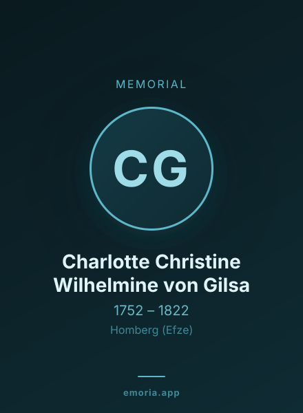 Memorial portrait of Charlotte Christine Wilhelmine von Gilsa
