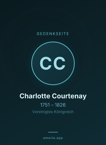 Gedenkportrait von Charlotte Courtenay