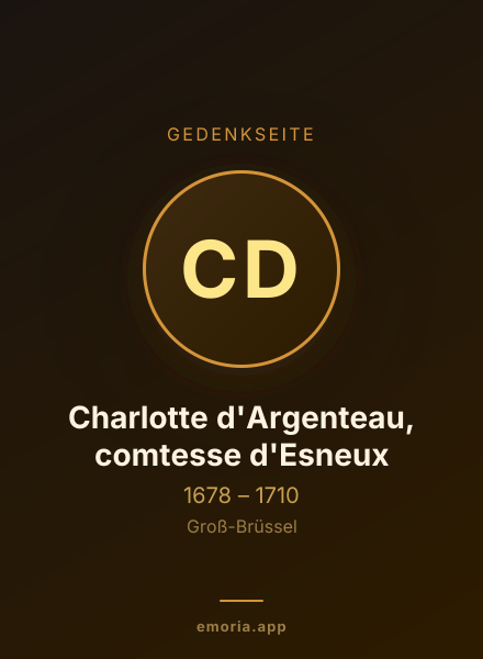Gedenkportrait von Charlotte d'Argenteau, comtesse d'Esneux
