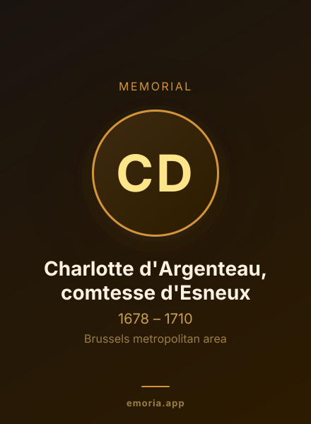 Memorial portrait of Charlotte d'Argenteau, comtesse d'Esneux