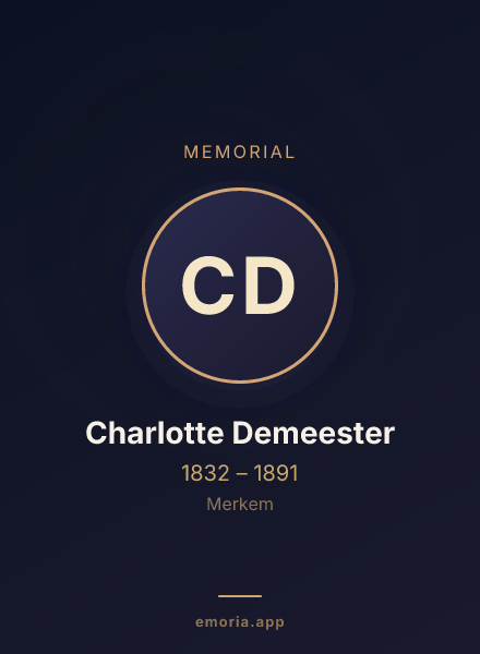 Memorial portrait of Charlotte Demeester