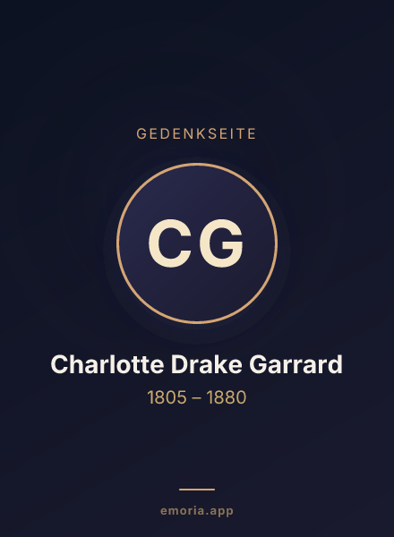 Gedenkportrait von Charlotte Drake Garrard
