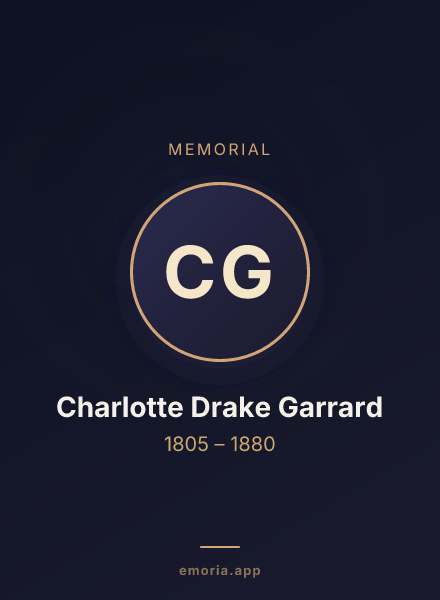 Memorial portrait of Charlotte Drake Garrard