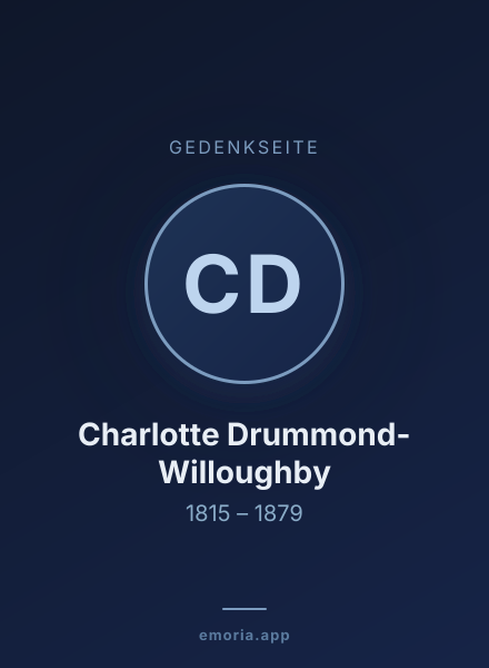 Gedenkportrait von Charlotte Drummond-Willoughby