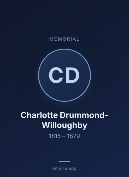 Memorial portrait of Charlotte Drummond-Willoughby