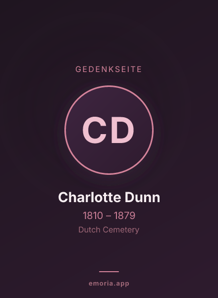 Gedenkportrait von Charlotte Dunn