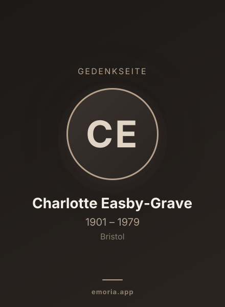 Gedenkportrait von Charlotte Easby-Grave
