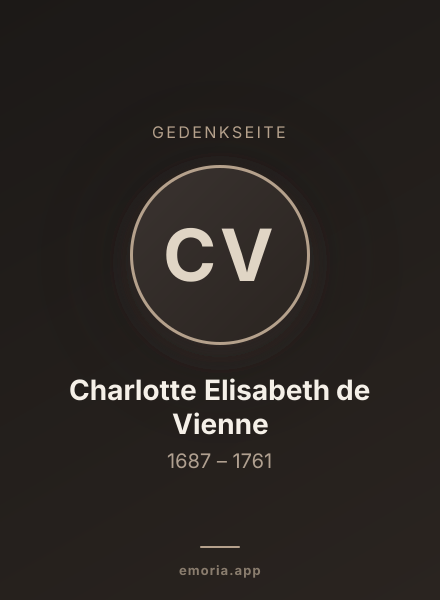 Gedenkportrait von Charlotte Elisabeth de Vienne