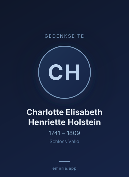 Gedenkportrait von Charlotte Elisabeth Henriette Holstein