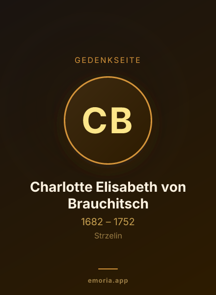 Gedenkportrait von Charlotte Elisabeth von Brauchitsch