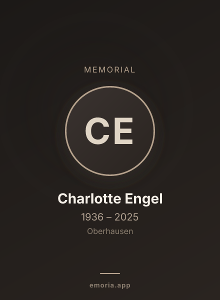 Memorial portrait of Charlotte Engel