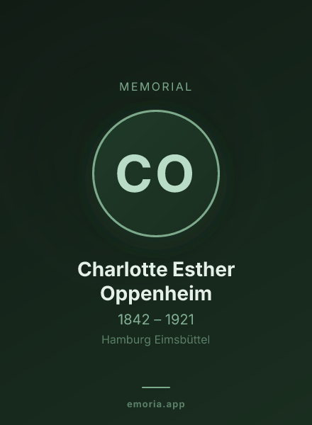 Memorial portrait of Charlotte Esther Oppenheim