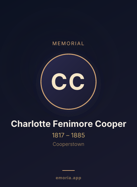 Memorial portrait of Charlotte Fenimore Cooper