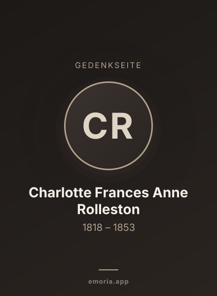 Gedenkportrait von Charlotte Frances Anne Rolleston
