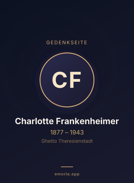 Gedenkportrait von Charlotte Frankenheimer