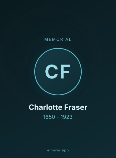 Memorial portrait of Charlotte Fraser