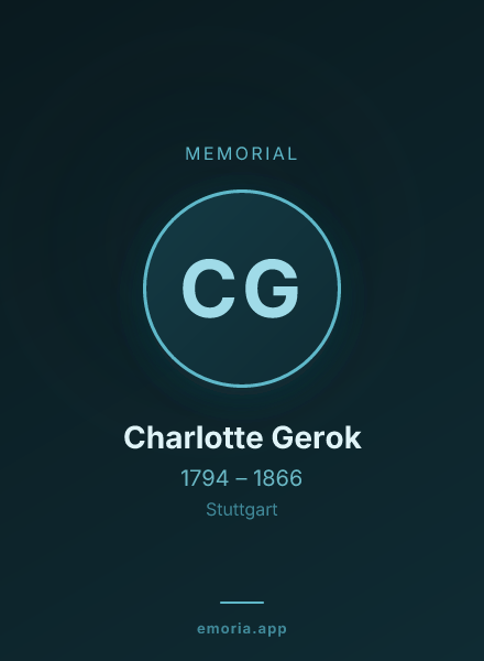 Memorial portrait of Charlotte Gerok