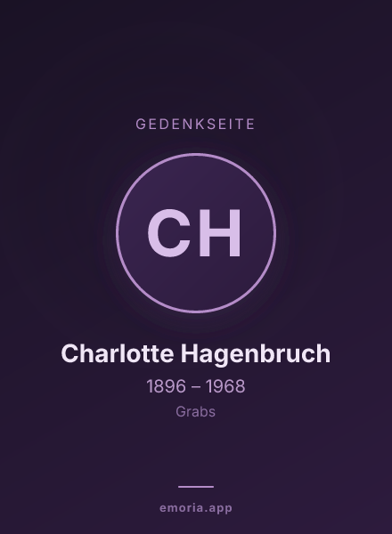 Gedenkportrait von Charlotte Hagenbruch