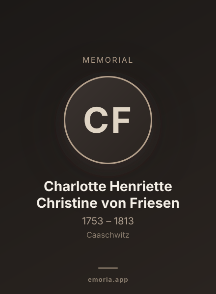 Memorial portrait of Charlotte Henriette Christine von Friesen