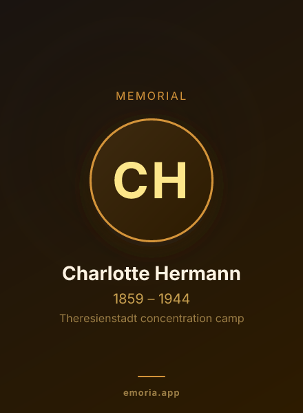Memorial portrait of Charlotte Hermann