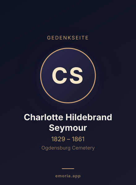 Gedenkportrait von Charlotte Hildebrand Seymour