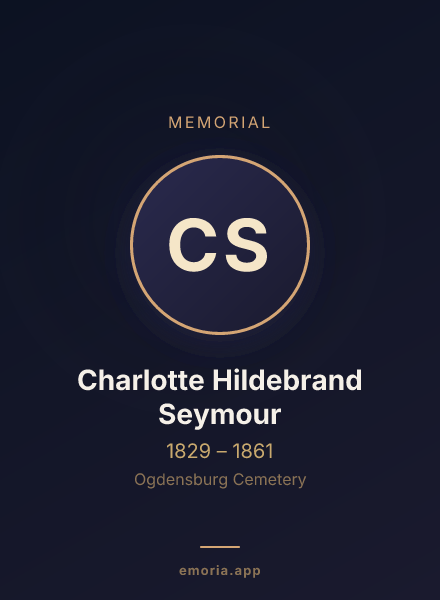 Memorial portrait of Charlotte Hildebrand Seymour
