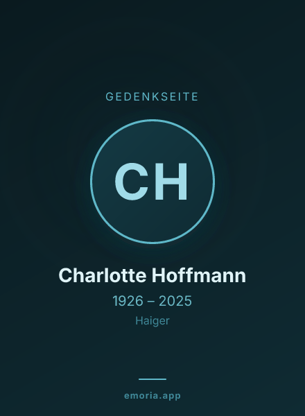 Gedenkportrait von Charlotte Hoffmann