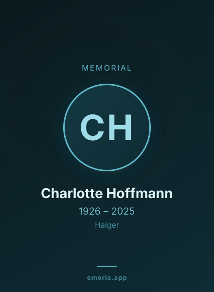 Memorial portrait of Charlotte Hoffmann