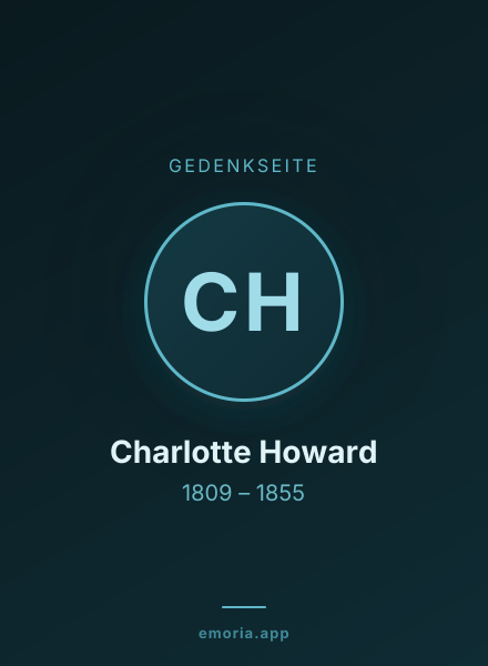 Gedenkportrait von Charlotte Howard