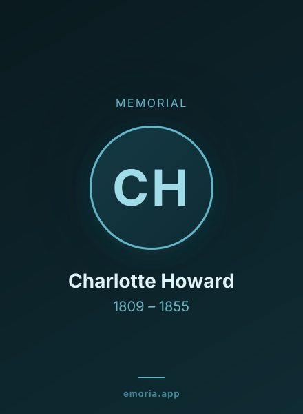 Memorial portrait of Charlotte Howard