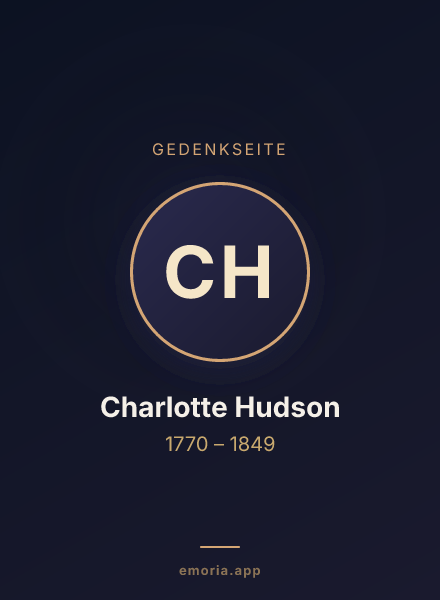 Gedenkportrait von Charlotte Hudson