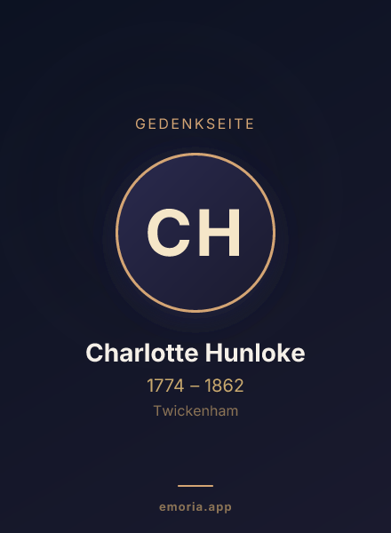 Gedenkportrait von Charlotte Hunloke