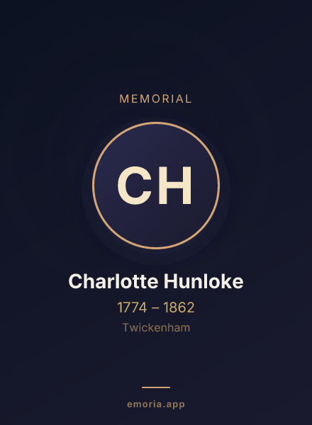 Memorial portrait of Charlotte Hunloke
