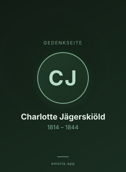 Gedenkportrait von Charlotte Jägerskiöld