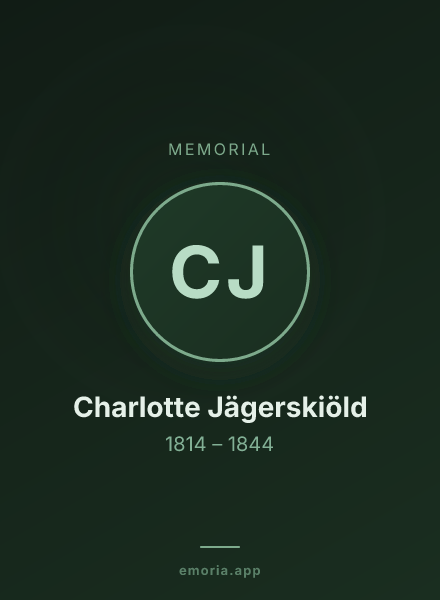 Memorial portrait of Charlotte Jägerskiöld