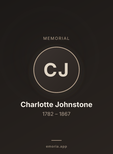 Memorial portrait of Charlotte Johnstone