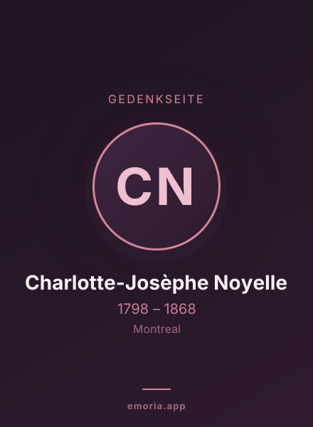 Gedenkportrait von Charlotte-Josèphe Noyelle