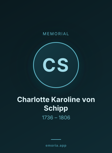 Memorial portrait of Charlotte Karoline von Schipp