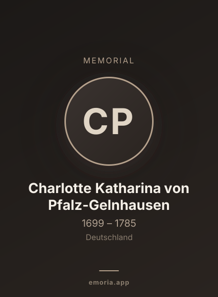 Memorial portrait of Charlotte Katharina von Pfalz-Gelnhausen