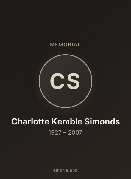 Memorial portrait of Charlotte Kemble Simonds