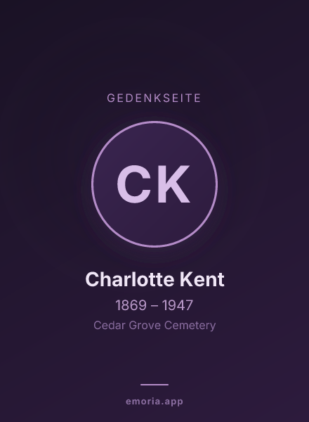 Gedenkportrait von Charlotte Kent