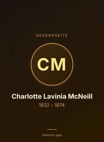 Gedenkportrait von Charlotte Lavinia McNeill