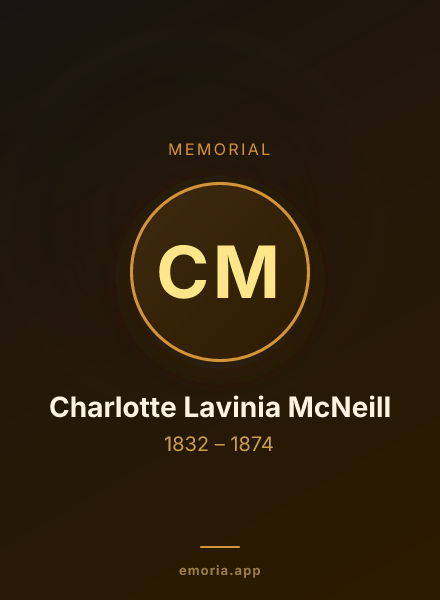 Memorial portrait of Charlotte Lavinia McNeill