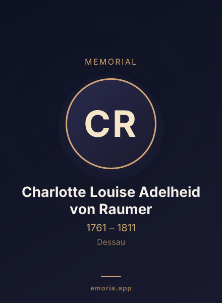 Memorial portrait of Charlotte Louise Adelheid von Raumer