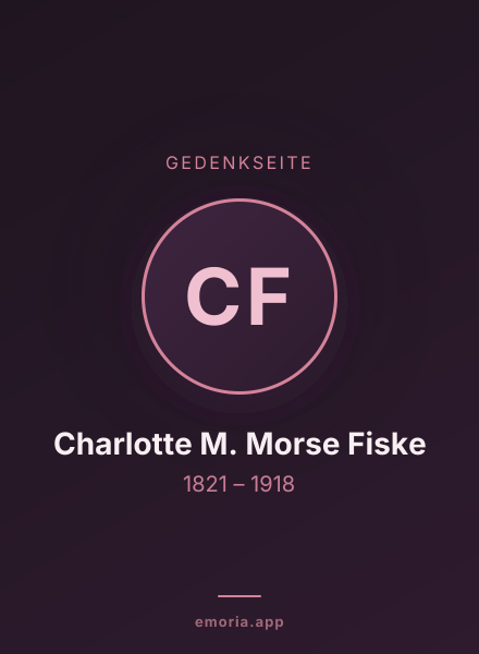 Gedenkportrait von Charlotte M. Morse Fiske